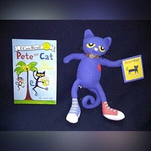 Softcover Book Pete The Cat And The Bad Banana & Plush Pete the Cat 12 IN